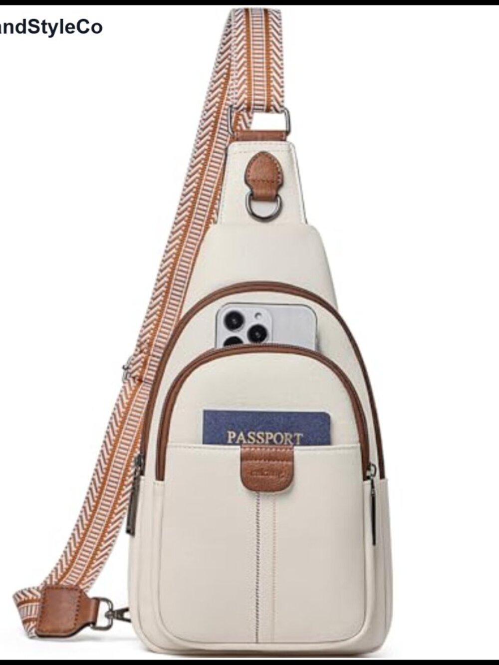 Faux Leather Sling Bag Crossbody Fanny Pack Travel Daypack for Women